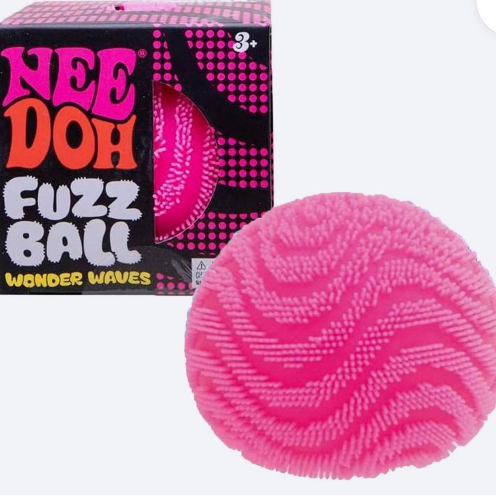Schylling NeeDoh Fuzz Ball - Pink Wonder Waves. The velvet squeeze. Fastship